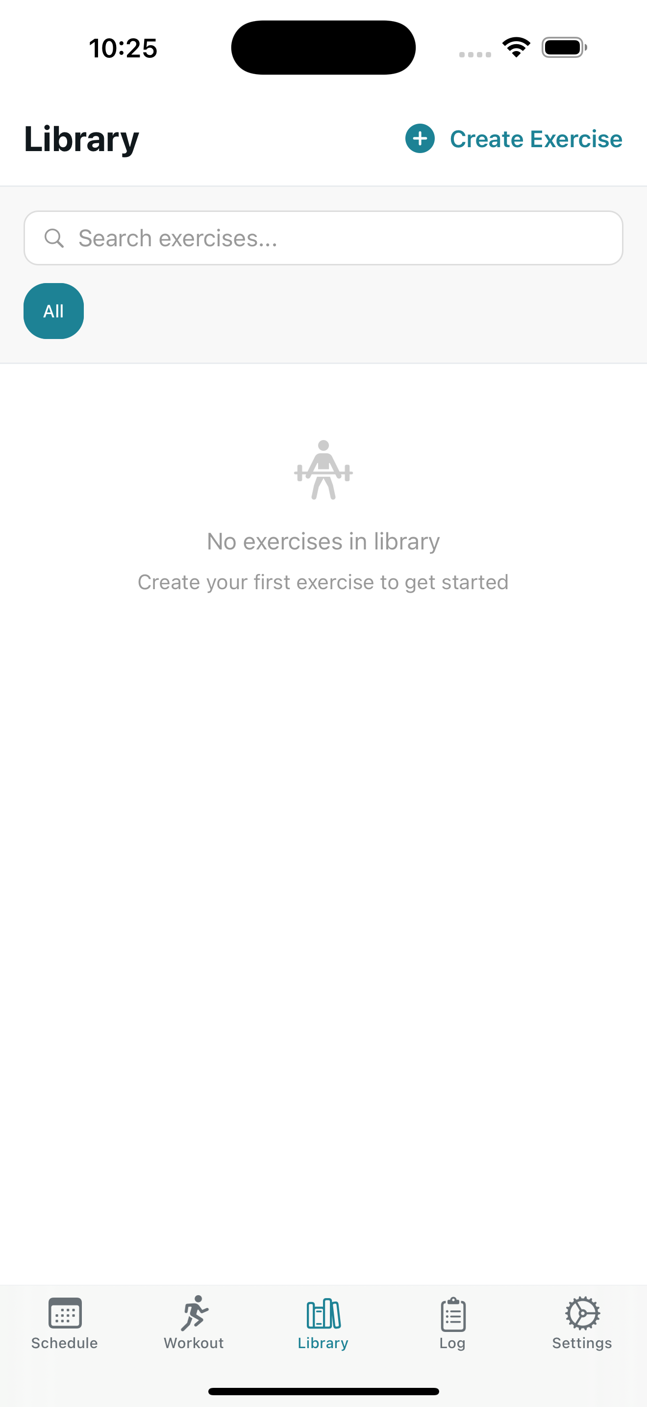 Just Lift Be Fit - Home Screen